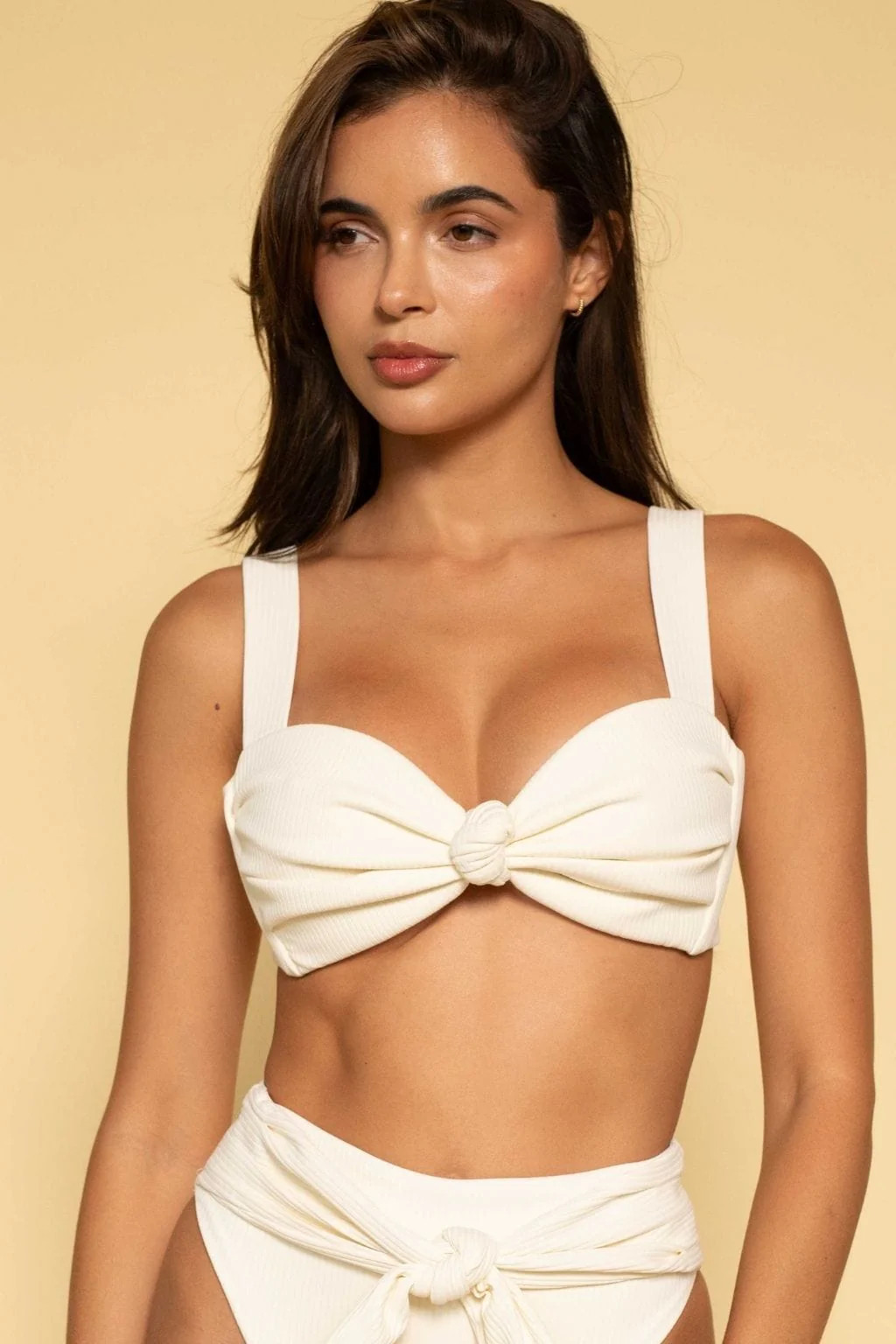 Cream Rib Hayden Bikini Top | Montce