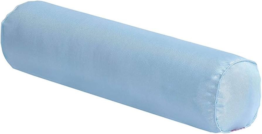 Soft Ice Silk Long Cylinder Bolster Pillow Smooth Round Roll Cervical Neck Pillow with Removable ... | Amazon (US)