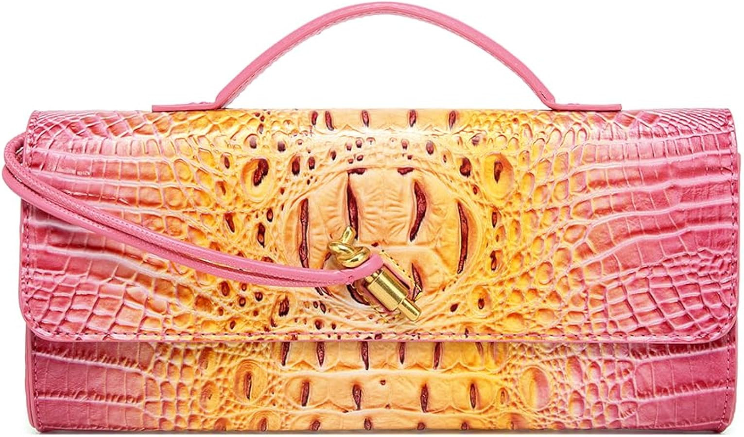 Trendy Women Crocodile Evening Clutch Purse Crossbody Shoulder Handbag Cute Vegan Leather Satchel... | Amazon (US)
