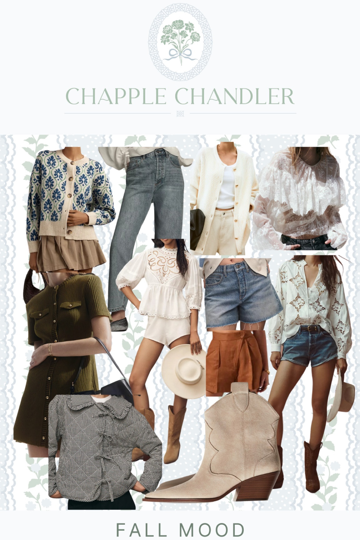 Fall mood board! Loving lacy blouses, denim and boots this year! A few grandmillennial style picks with a fresh look in the mix too! 

#LTKBacktoSchool #LTKFindsUnder100 #LTKFindsUnder50