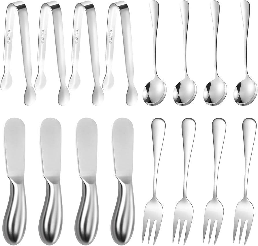 Cheese Butter Spreader Knives Set 16 Pieces Stainless Steel Multipurpose Butter Knives Cheese Sli... | Amazon (US)