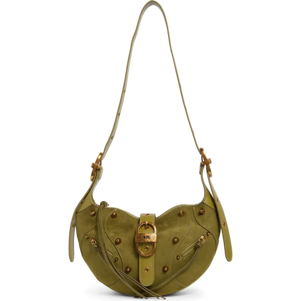 JW PEI Tessa Suede Shoulder Bag in Dark Olive at Nordstrom Rack | Nordstrom Rack