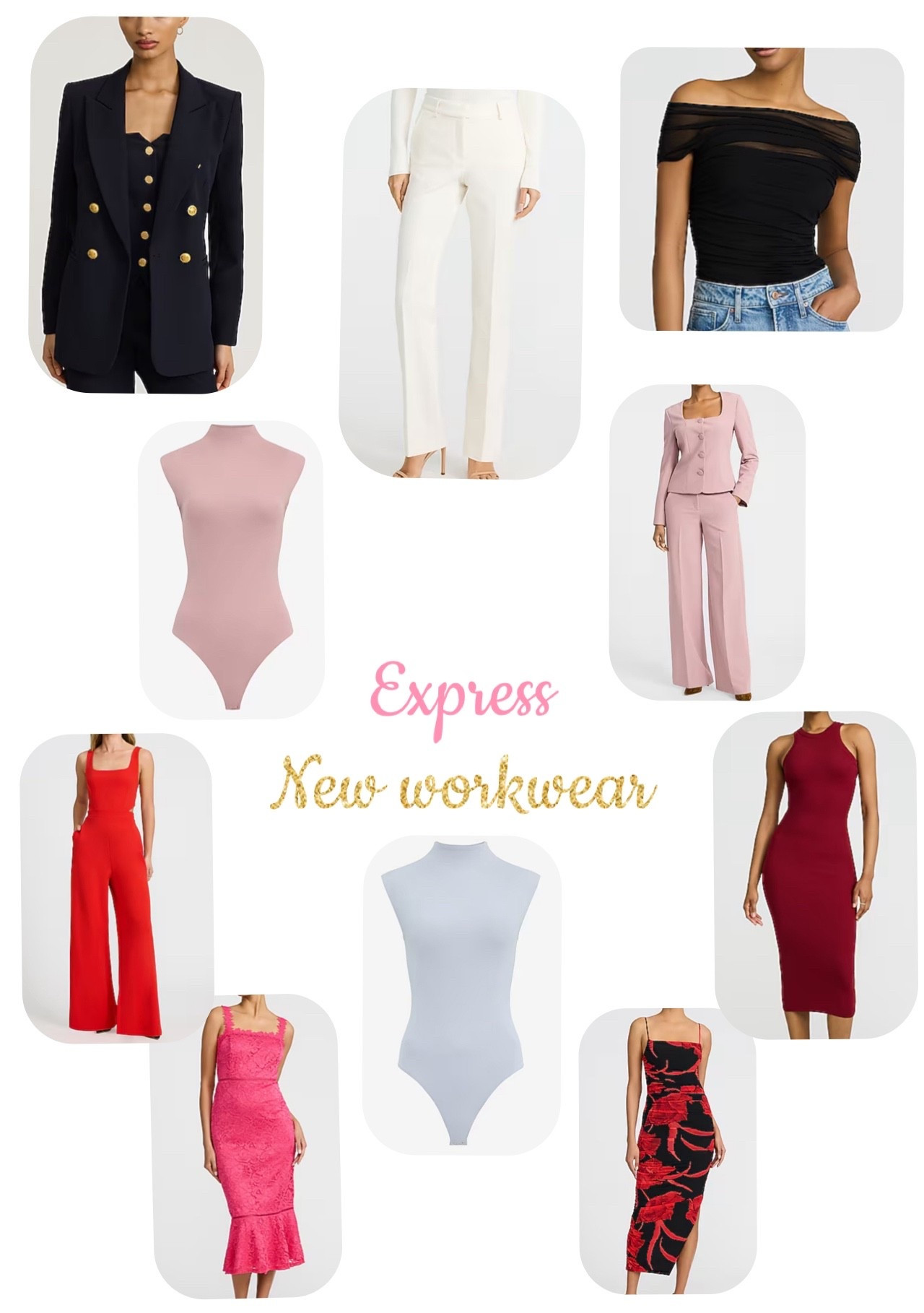 Get great work looks from Express! I am obsessed with their trousers and blazers but also their bodysuits! This is the only place I buy them and they fit true to size! Grab them in every color! 

#LTKWorkwear #LTKOver40 #LTKootd