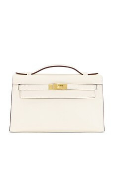 FWRD Renew Hermes Swift Kelly Pochette Handbag in Craie from Revolve.com | Revolve Clothing (Global)