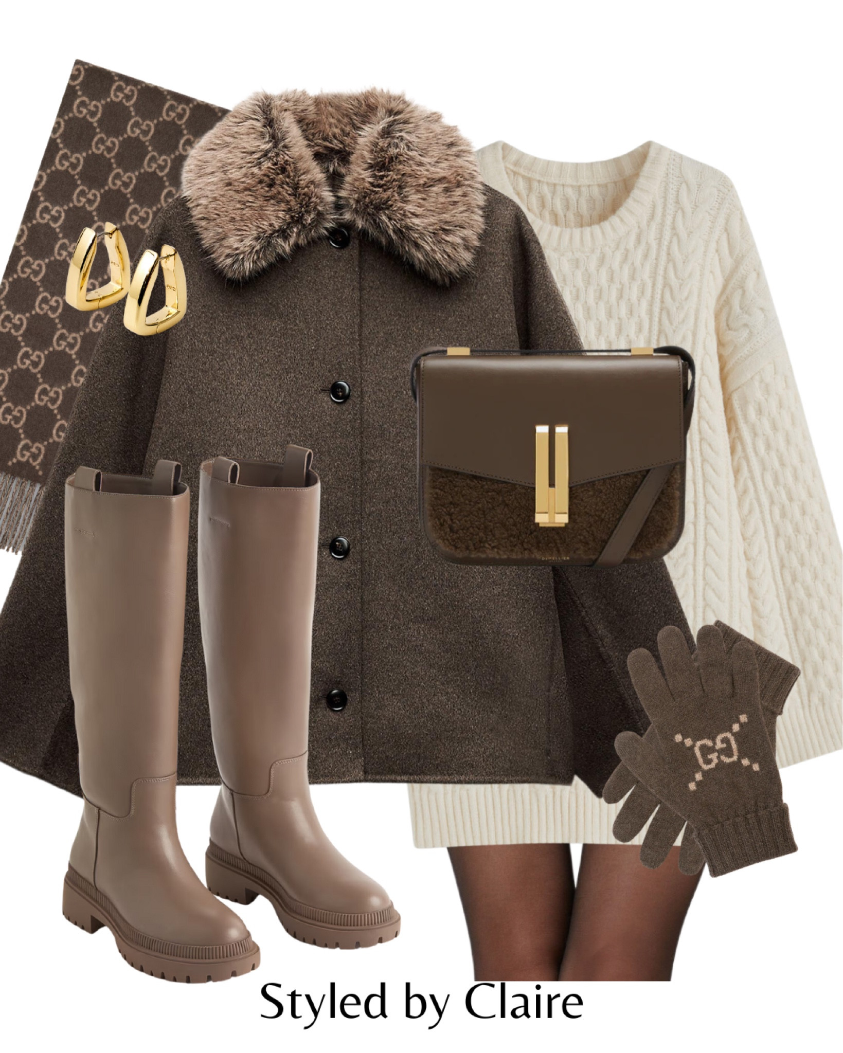 Christmas Markets Inspo🧑🏼‍🎄🎄🎡
Tags: zara brown faux fur collar coat knee high boots H&M gucci scarf wool gloves demellier London shearling bag cable knit mini dress earrings cyber Monday fashion winter inspo outfit ideas city break Parisian style chic women

#LTKCyberWeek #LTKstyletip #LTKshoes