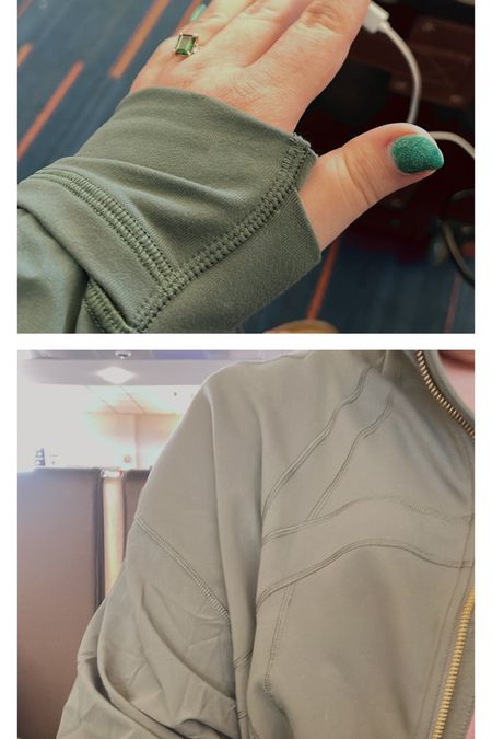 Not great pics because I’m at the airport but this Lululemon jacket is my new favorite layer ever. It’s been great in Salem but is a perfect weight for Tampa! Plus, it has thumb holes and lots of pockets! Tagging it and some more green Lulu jackets here: 

#LTKFind #LTKfitness #LTKSeasonal