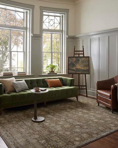 Loloi Magnolia Home by Joanna Gaines Mona Collection MOA-03 BARK/Natural 7'-6" x 10' Area Rug | Amazon (US)