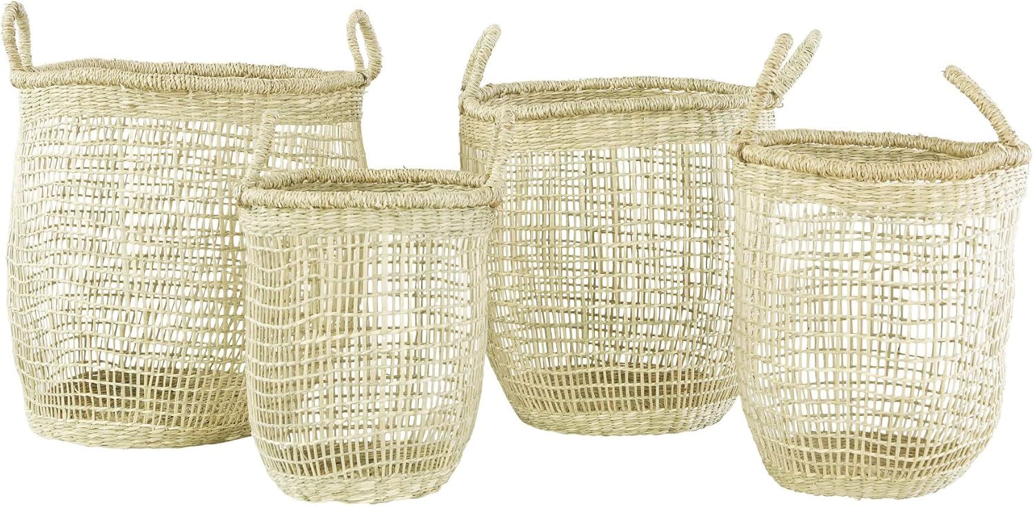 Creative Co-Op DA8869-1 Handwoven Natural Seagrass Baskets (Set of 4 Sizes) | Amazon (US)