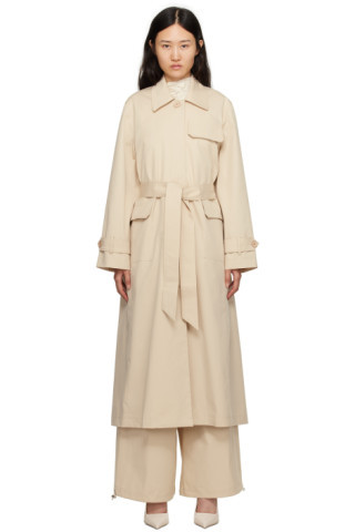 Beige Hanson Trench Coat | SSENSE