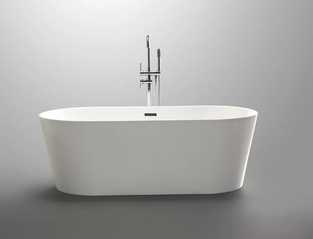 59" x 29.5" Freestanding Soaking Bathtub | Wayfair North America
