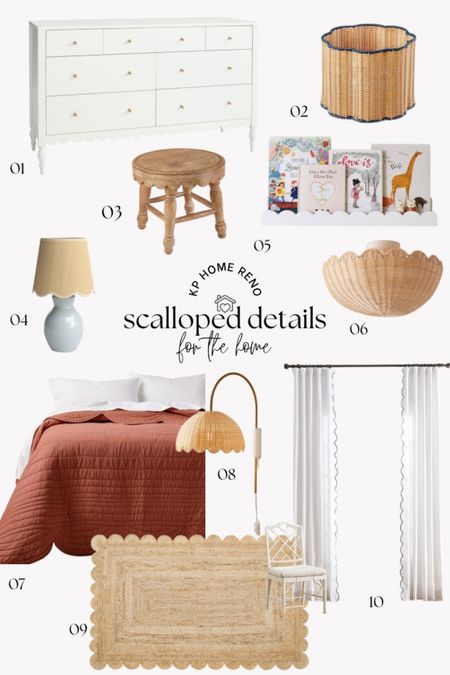 Scallop edge details are so trendy right now! I could see any of these working well in a kids room. 

#LTKhome