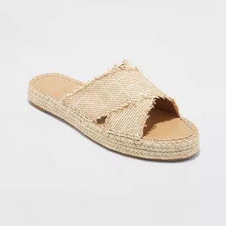 Women's Sonya Woven Cross-Band Slide Sandals - Universal Thread™ | Target