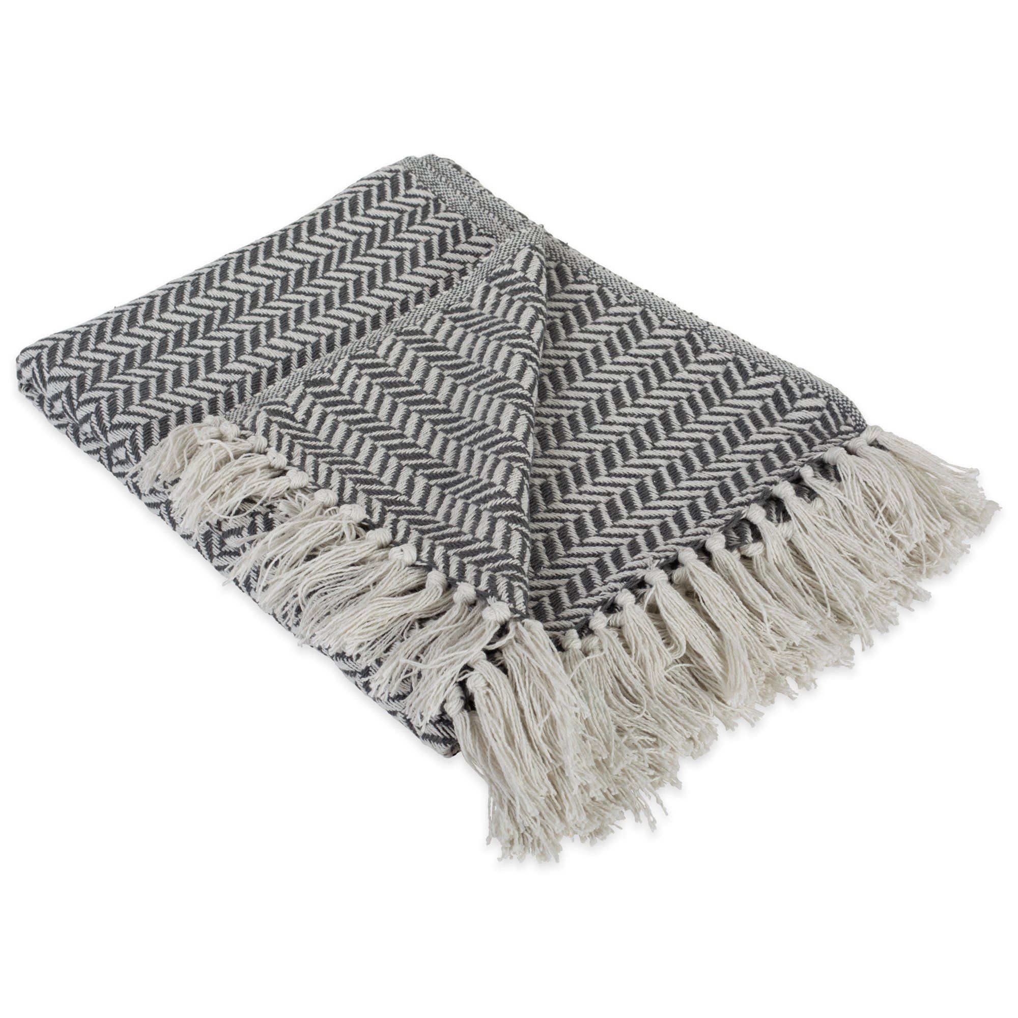 DII Modern Farmhouse Cotton Herringbone Blanket Throw with Fringe for Chair, Couch, Picnic, Campi... | Amazon (US)