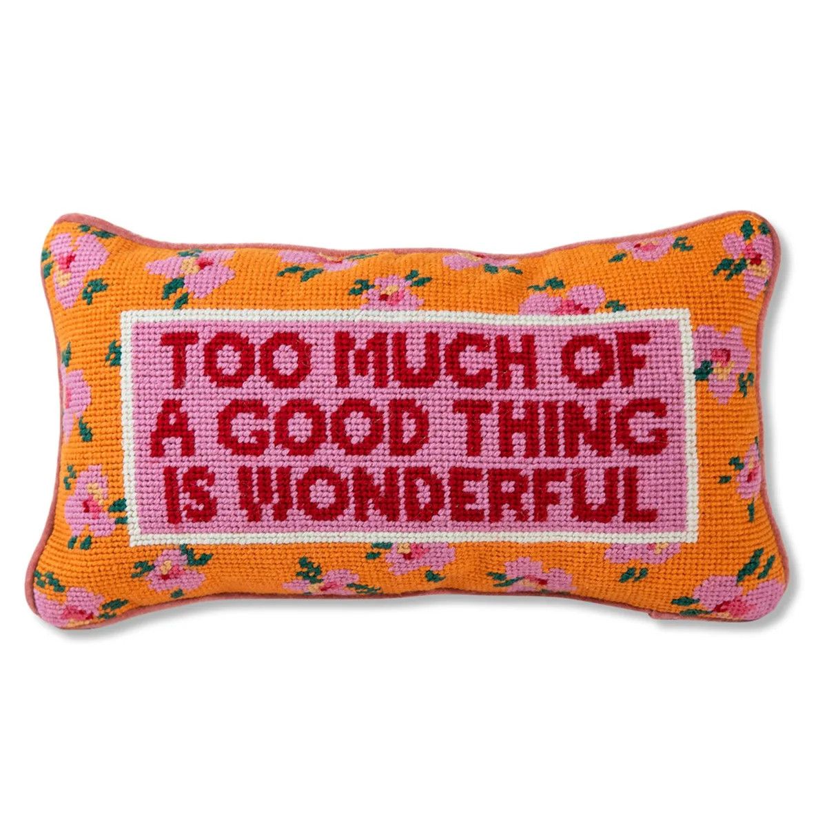 Too Much Needlepoint Pillow | Furbish Studio