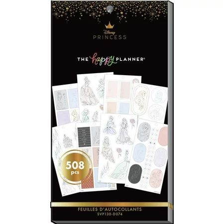 The Happy Planner Disney © Princess Elegance Value Pack Stickers- Boxes & Icons | Walmart (US)