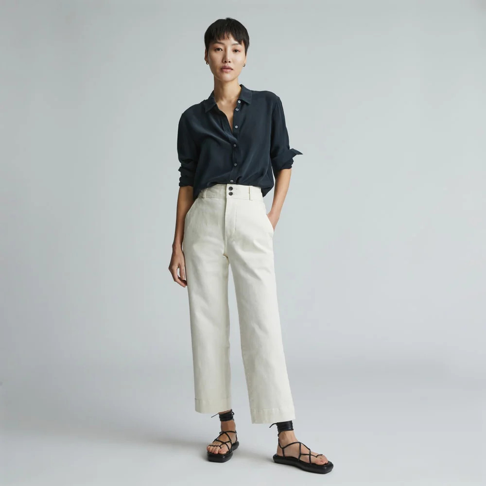 The Organic Straight-Leg Pant | Bone | Everlane