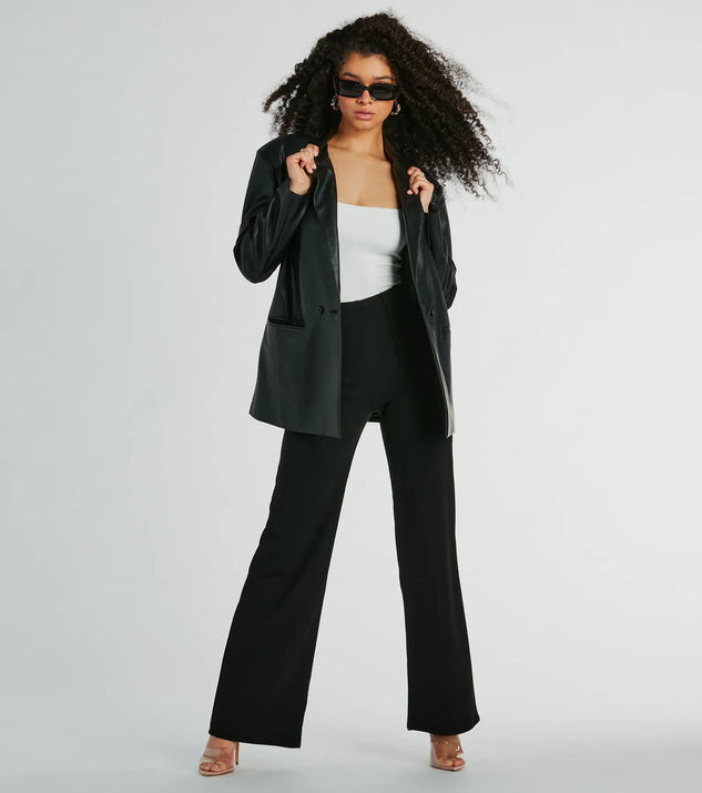 Nine To Five Straight-Leg Crepe Trouser Pants | Windsor Stores