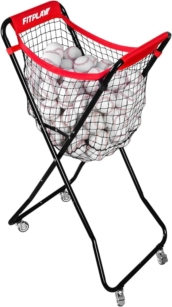 Baseball Caddy with Wheels, Holds 100+ Baseballs or 50+ Softballs, Extra Large Ball Caddy for Bas... | Amazon (US)