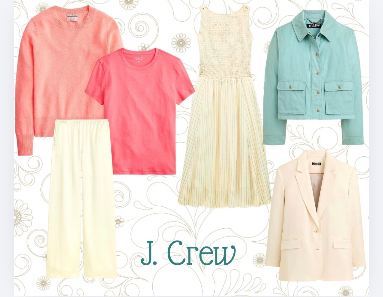 Enjoy the fresh and vibrant colors of spring with J.Crew! From casual T-shirts to sophisticated tailored outfits, there's something perfect for every occasion. The trending shades of yellow, green, blue, coral, and cream make every piece feel lively and stylish. Plus, these well-crafted pieces are made to last through many seasons. 

#LTKmomlife #LTKOver40 #LTKWorkwear

#LTKActive #LTKSaleAlert