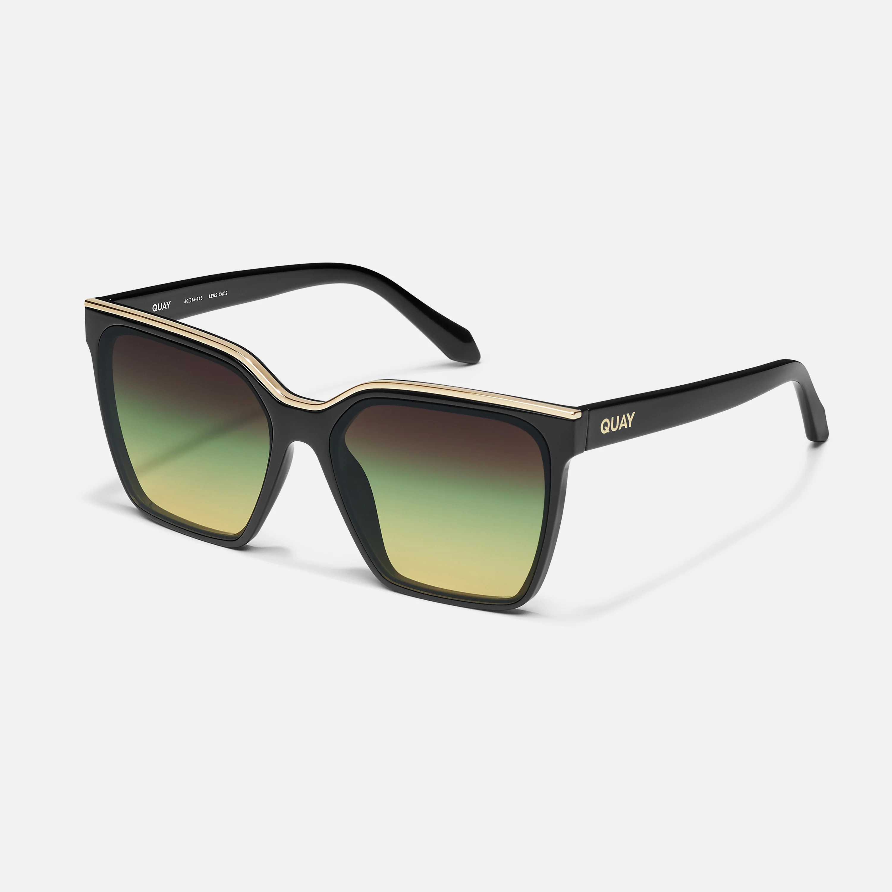 LEVEL UP - BLACK GOLD/SMOKE POLARIZED | Quay Australia