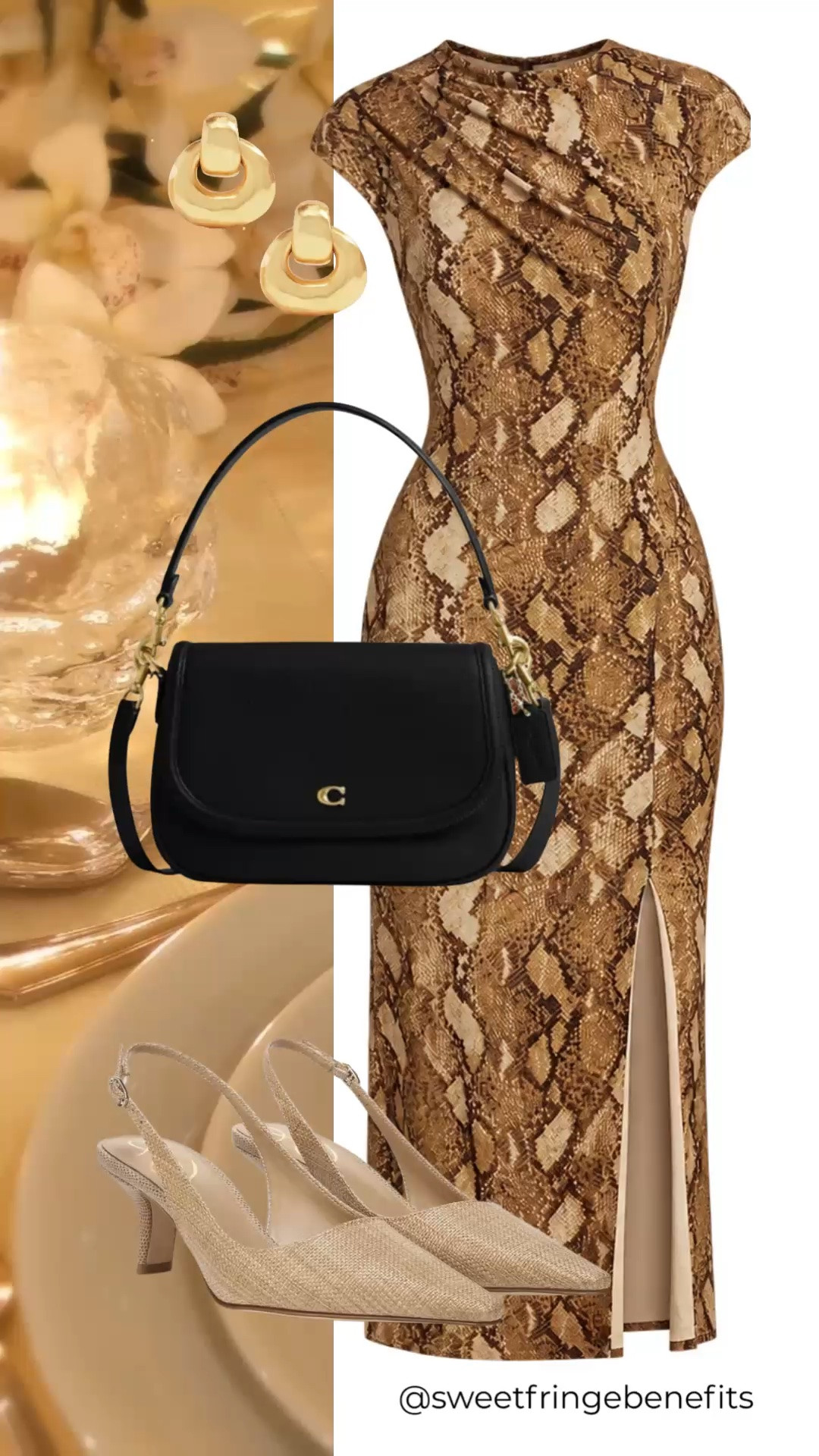 This snakeskin print dress makes a statement while keeping the silhouette sleek and polished. I love it with a classic black shoulder bag and neutral slingback heels for an easy evening look.

💡 LTK MADE EASY
❤️ Heart = Support my posts!
🔖 Save = Get sale & restock alerts
📋 Lists = Keep favorites organized
📲 Share = Send lists and products to a friend. Hello, Christmas List!
💬 Comment = Ask me anything about what I'm wearing.:-)

#LTKootd #LTKWedding #LTKOver40