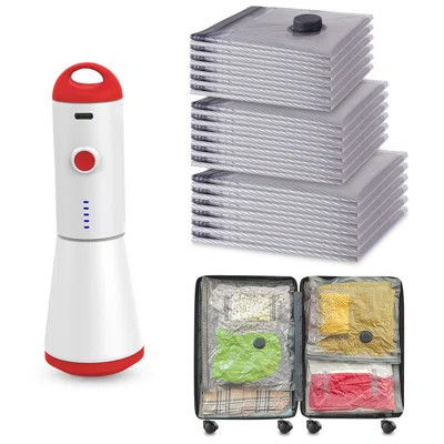 Vacuum Seal Bags For Clothing,Travel Vacuum Storage Bags With USB Pump(Gray/18 Pack) | Wayfair North America