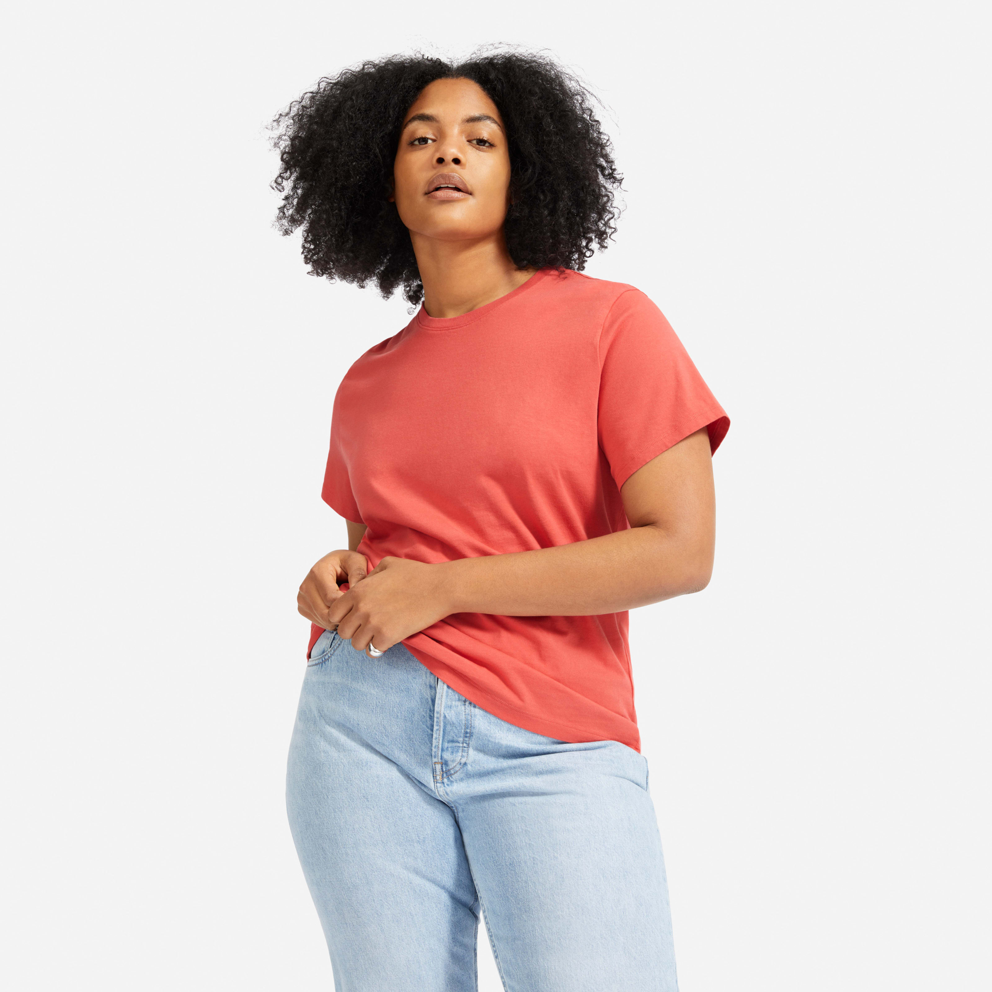 Women's Organic Cotton Box-Cut T-Shirt by Everlane in Tulip, Size M | Everlane