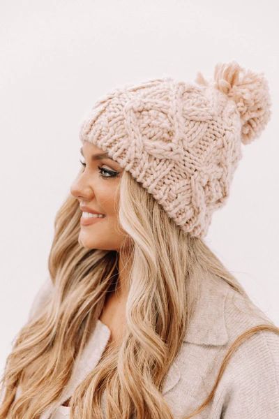 Pink Lily Beanie | Lane 201 Boutique