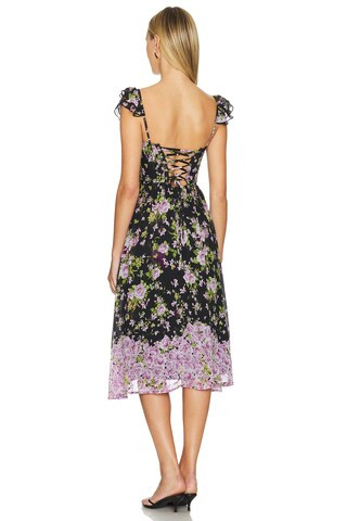 Roxanne Midi Dress in Purple Floral | Revolve Clothing (Global)