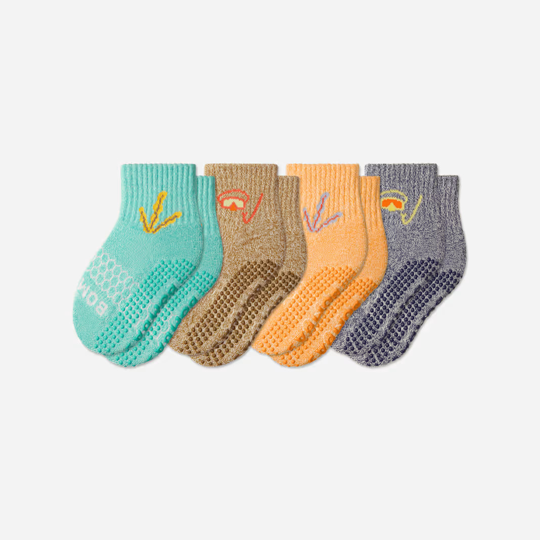 Toddler Aquatic Gripper Calf Sock 4-Pack | Bombas