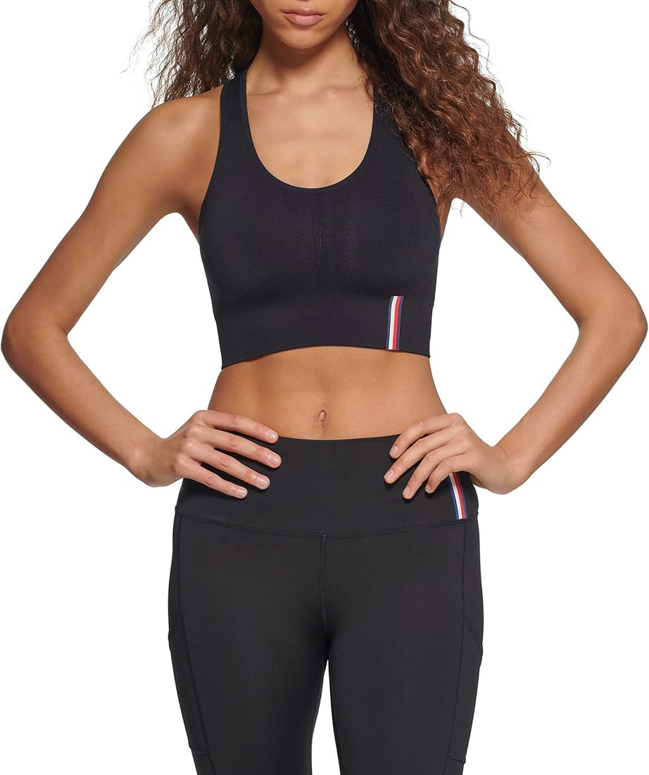 Tommy Hilfiger Performance Racerback Seamless Longline Sports Bras for Women | Amazon (US)