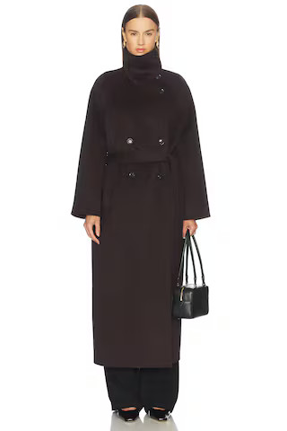 SAMSOE SAMSOE Sahanne Coat in Black Coffee from Revolve.com | Revolve Clothing (Global)