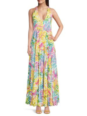 Oria Print Accordion Pleated Gown | Saks Fifth Avenue OFF 5TH
