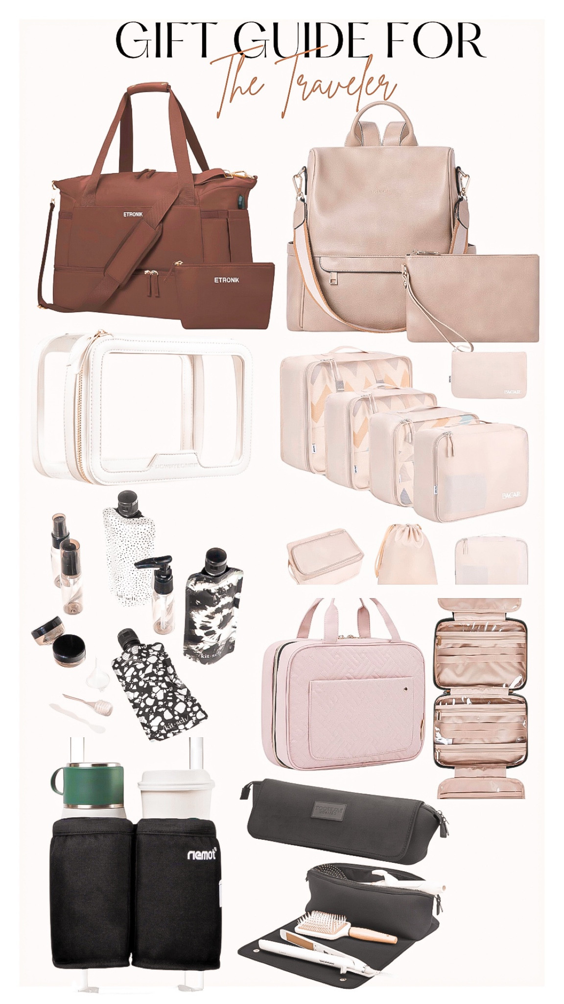 Gift guide - for the travel girly ✈️

These finds are great for anyone who travels- many items come in colors for men too or have similar styles 😊 

Travel bag, gifts for her, duffle bag, weekender bag, neutral finds, backpack , Womens backpack, travel finds, toiletry bag, clear makeup bag, travel essentials, packing cubes, Amazon finds, luggage, luggage coffee holder, unique gifts, carry on bag

#LTKfindsunder50 #LTKHoliday #LTKGiftGuide