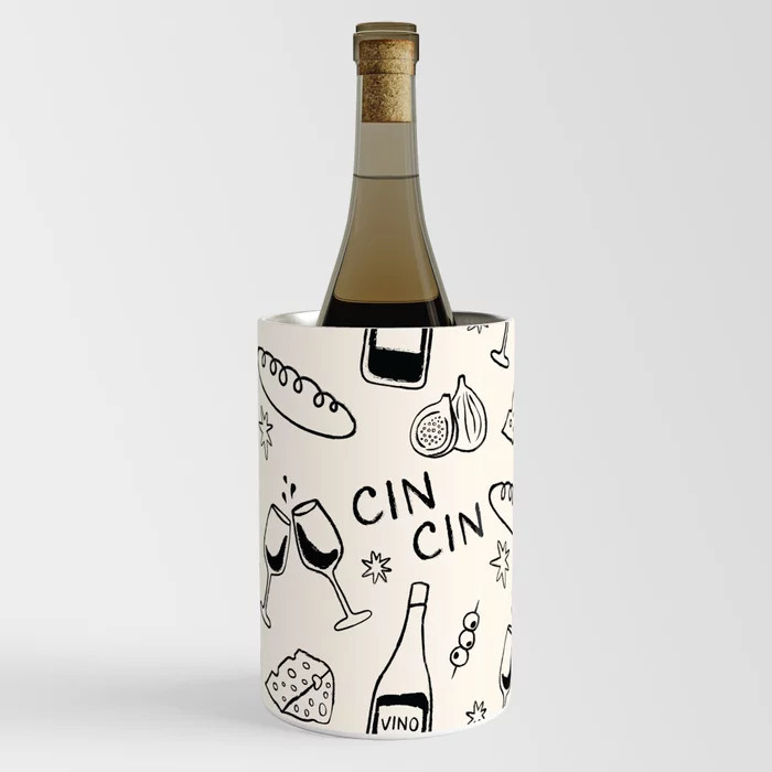 Cheers. Cheese and Wine Wine Chiller by thespacehouse | Society6 | Society6