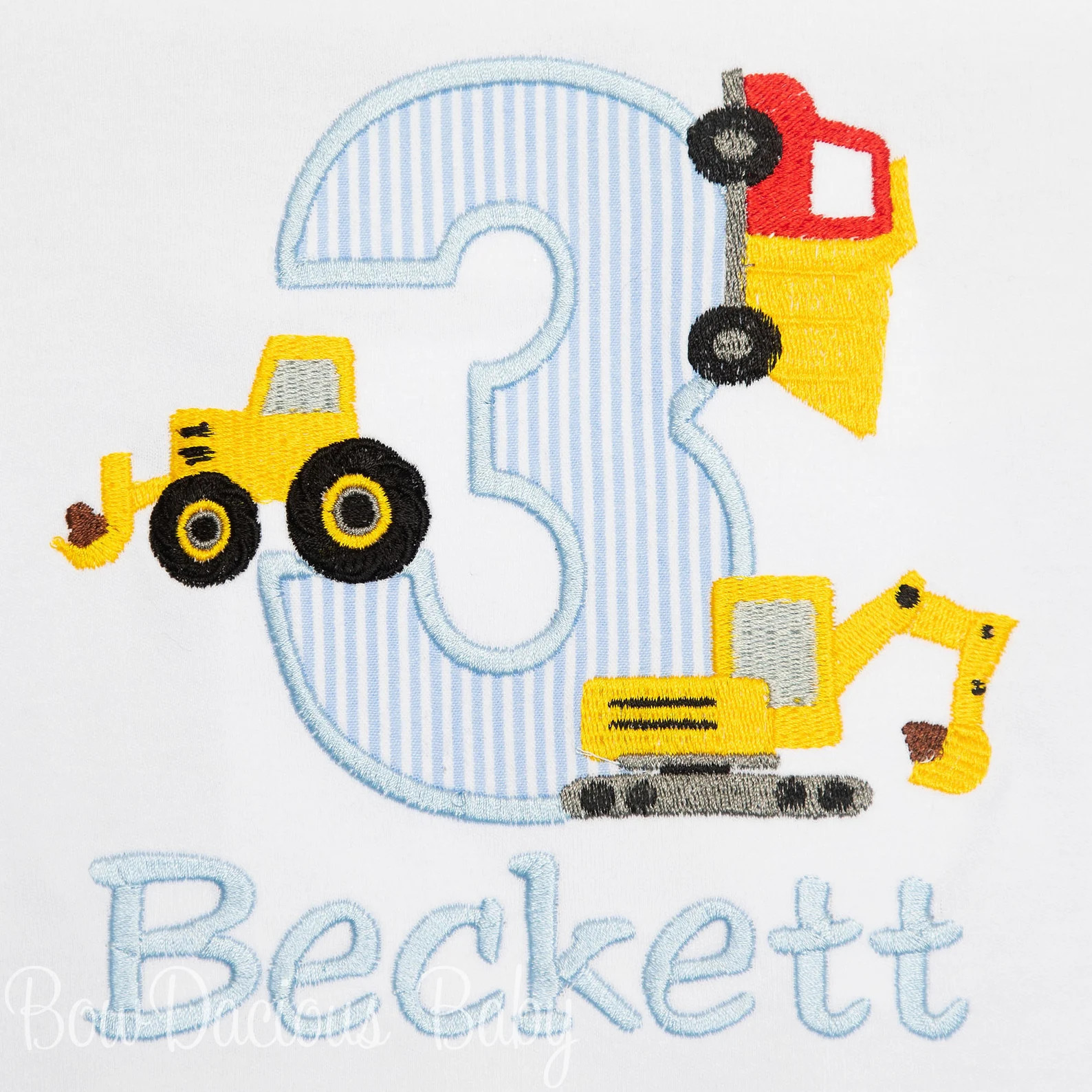 Construction Vehicles Birthday Shirt or Bodysuit, Construction Birthday Shirt, Any Age, Excavator... | Etsy (US)