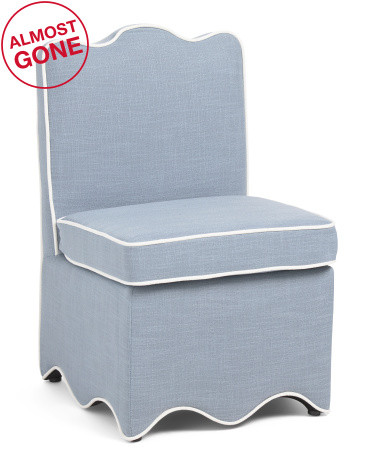 21x32 Scalloped Bottom Skirted Dining Chair | TJ Maxx