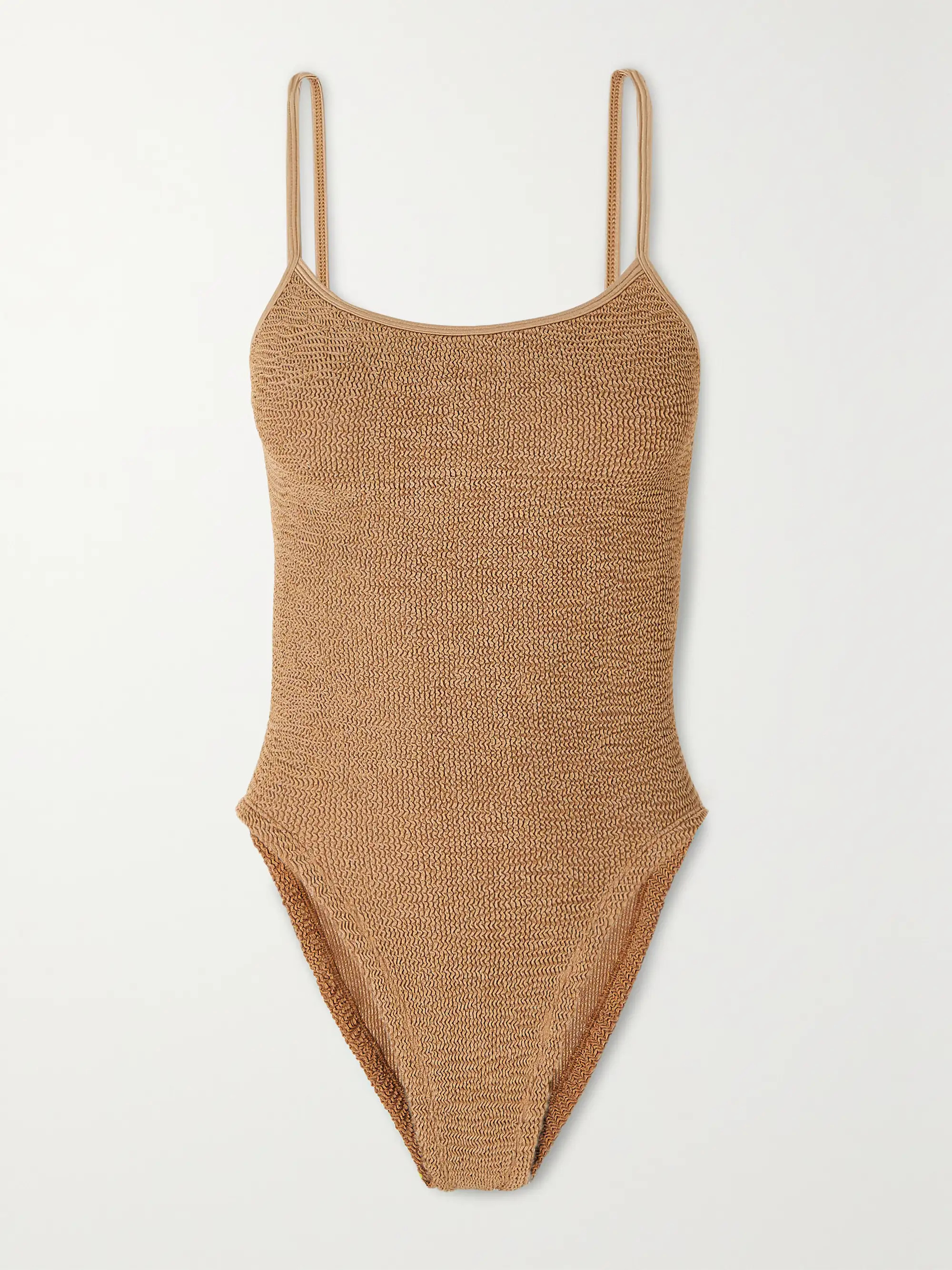 + NET SUSTAIN Pamela seersucker swimsuit | NET-A-PORTER (US)