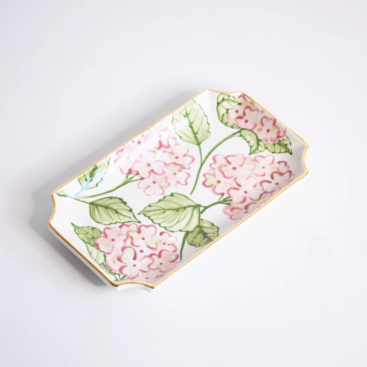 Pink Hydrangea Grande Valet Tray | Susan Gordon Pottery