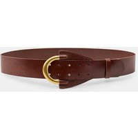 Zara - Wide Belt With Metal Buckle - Brown - 32 (Us 32) - Woman | Zara US
