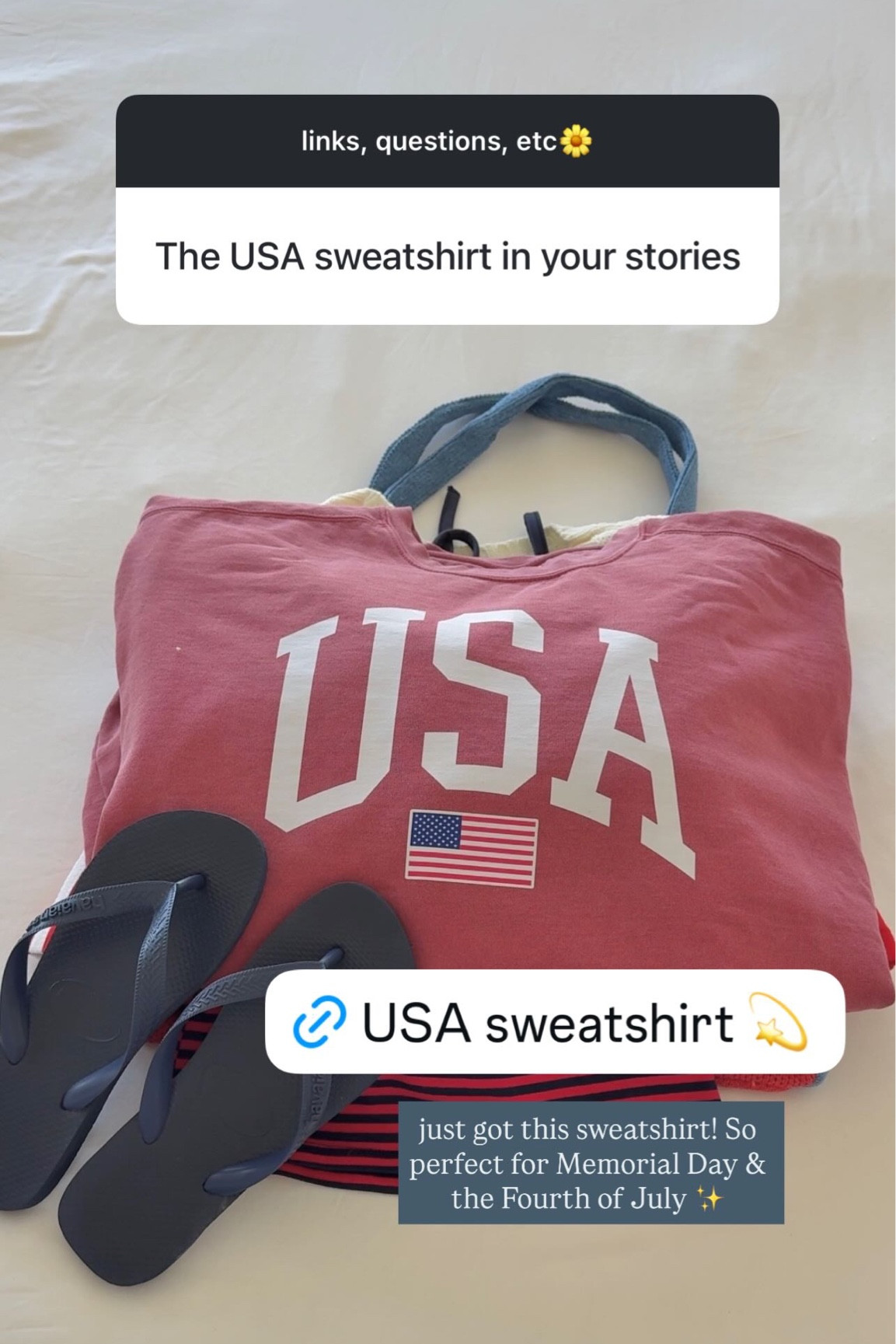 just got this sweatshirt! So perfect for Memorial Day & the Fourth of July ✨