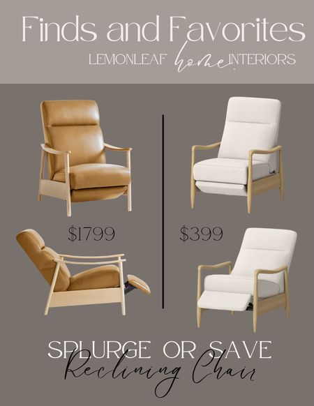 Crate and barrel look for less from Target. Different upholstery option but similar in style this modern reclining chair is fabulous in either option. 



#LTKstyletip #LTKhome #LTKsalealert