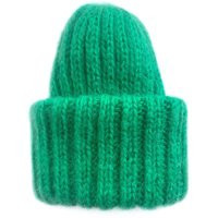 Mohair Beanie - Hand Knit Green Winter Hat | Etsy (US)