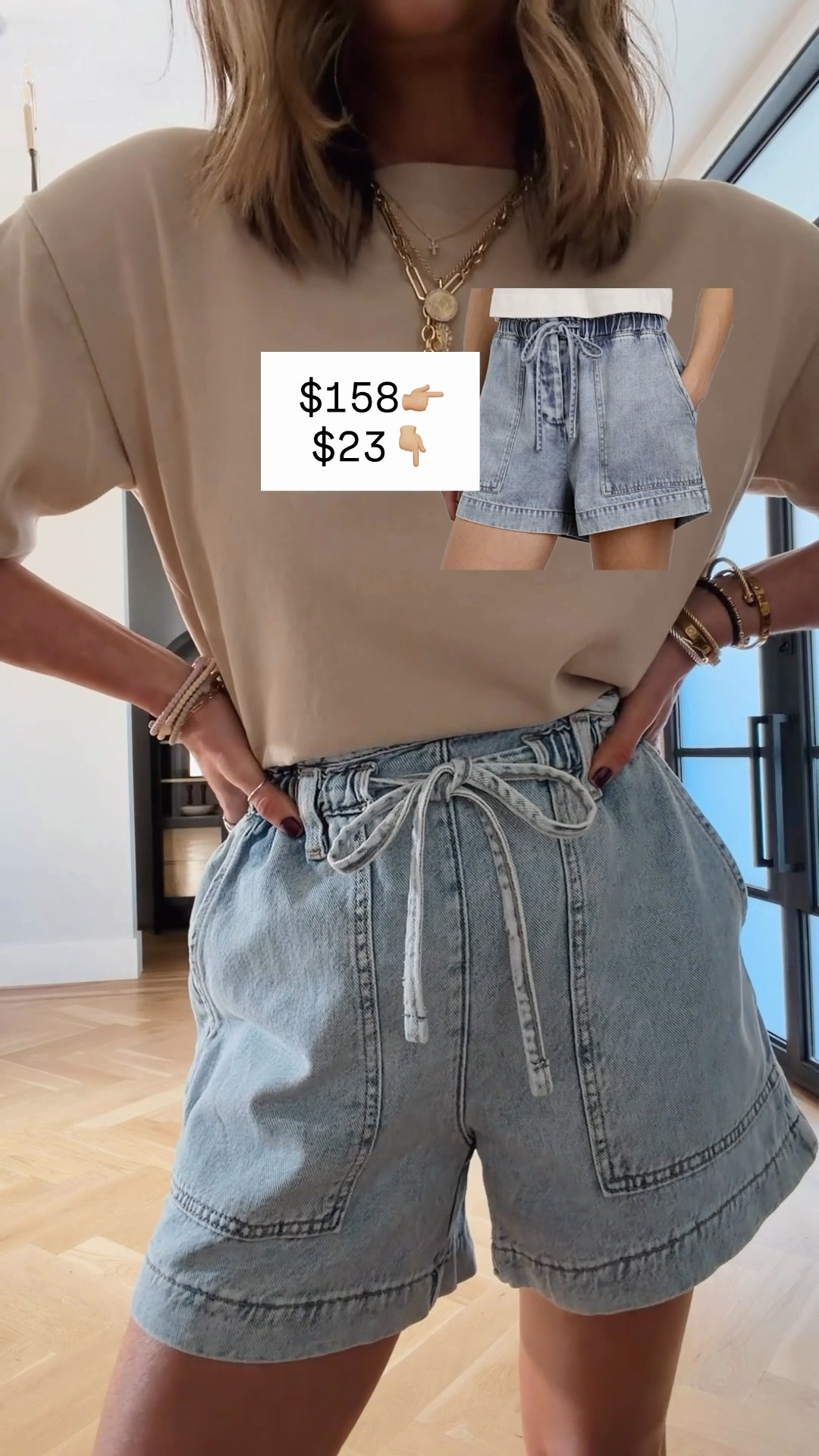 Found the CUTEST designer look for less shorts! So comfortable, under $25, and look identical to a pair that costs $158 🤯🥳 if in between sizes, could size down! They have a roomy fit. 

#LTKdayinmylife #LTKootd #LTKmomlife