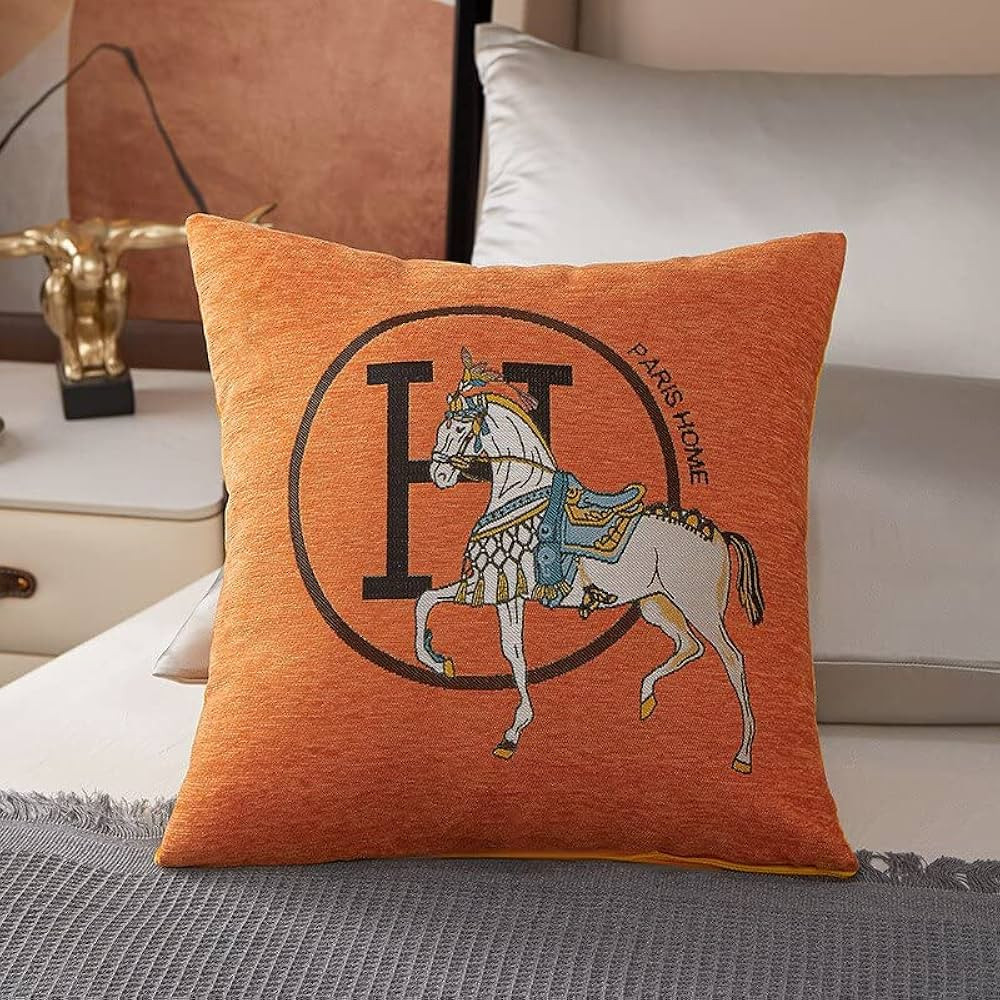 Amazon.com: Croker Horse 18x18'' inches Throw Pillow Cushion Covers Set Pack of 2 Pcs - Luxury Ho... | Amazon (US)