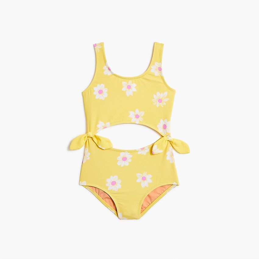 Girls' daisy cutout one-piece swimsuit | J.Crew Factory