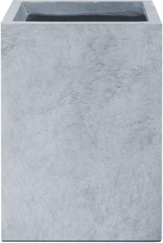 Kante 16" H Concrete Tall Square Planters Outdoor/Indoor Lightweight Planters Pots with Drainage ... | Amazon (US)