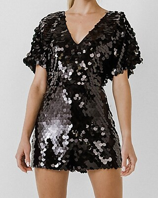 Endless Rose Dolman Sleeve Sequin Romper | Express