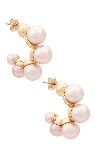 Five Point Hoop Earrings in Pink Pearl | Revolve Clothing (Global)