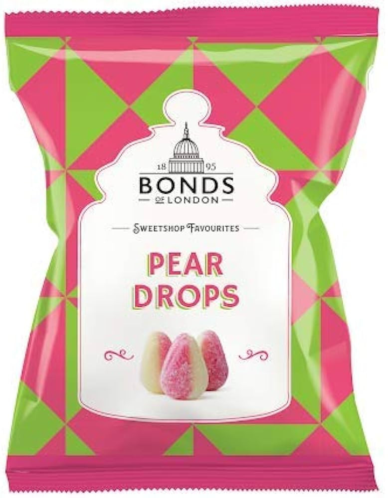Original Bonds London Pear Drops Bag Sugar Coated Pear Flavored Boiled Sweets A Classic Sweetshop... | Amazon (US)